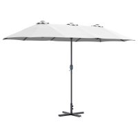 Produktbild för Trädgårdsparasol Sand 370 x 197 x 239 cm