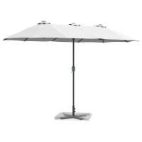 Produktbild för Trädgårdsparasol Sand 370 x 197 x 239 cm