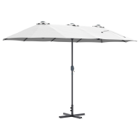 Produktbild för Trädgårdsparasol Sand 370 x 197 x 239 cm