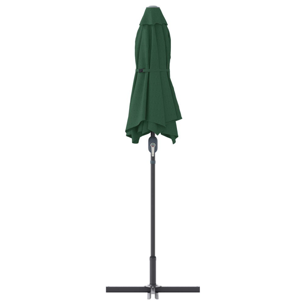 Produktbild för Trädgårdsparasol Grön 370 x 197 x 239 cm