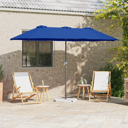 vidaXL Trädgårdsparasol 370 x 197 x 239 cm Polyester och aluminium