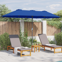 Produktbild för Trädgårdsparasol 370 x 197 x 239 cm Polyester och aluminium