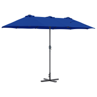 Produktbild för Trädgårdsparasol 370 x 197 x 239 cm Polyester och aluminium