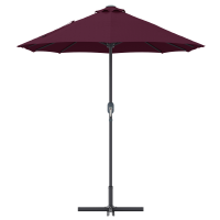 Produktbild för Trädgårdsparasol Bordeaux Röd 370 x 197 x 239 cm