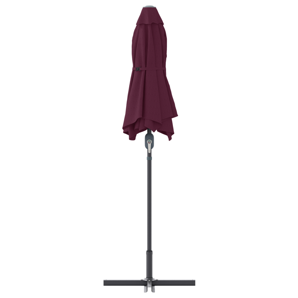 Produktbild för Trädgårdsparasol Bordeaux Röd 370 x 197 x 239 cm