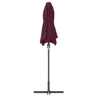 Produktbild för Trädgårdsparasol Bordeaux Röd 370 x 197 x 239 cm