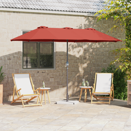 vidaXL Trädgårdsparasol Terracotta 370 x 197 x 239 cm