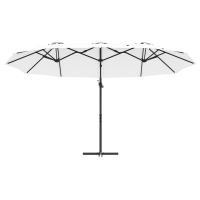 Produktbild för Parasoll Sand 372 x 198 x 243 cm Polyester och aluminium