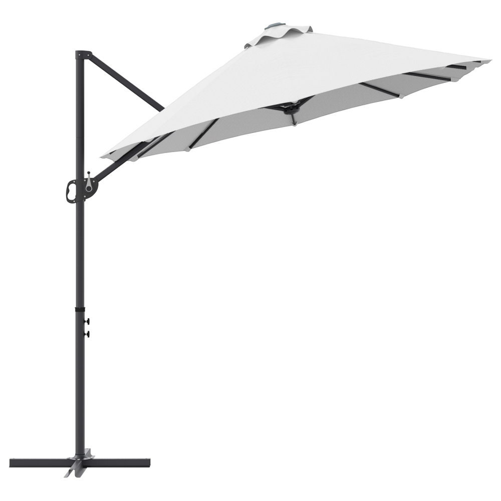 Produktbild för Parasoll Sand 372 x 198 x 243 cm Polyester och aluminium