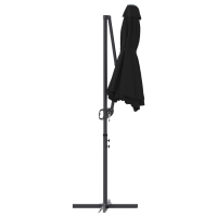 Produktbild för Parasoll Svart 372 x 198 x 243 cm Polyester och aluminium