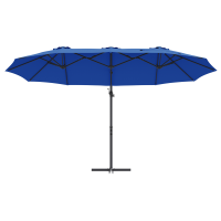 Produktbild för Parasoll 372 x 198 x 243 cm Polyester och aluminium Azurblå