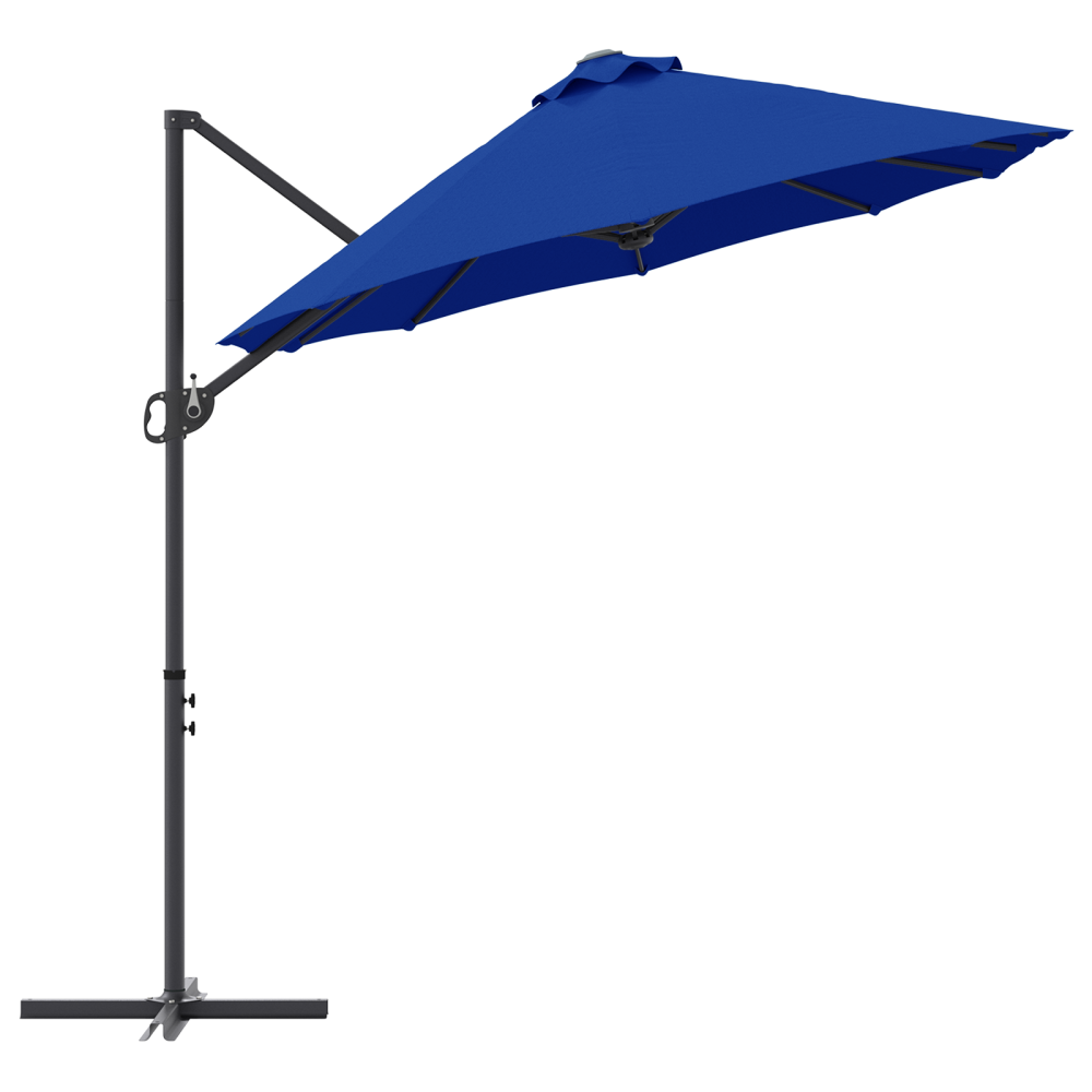 Produktbild för Parasoll 372 x 198 x 243 cm Polyester och aluminium Azurblå