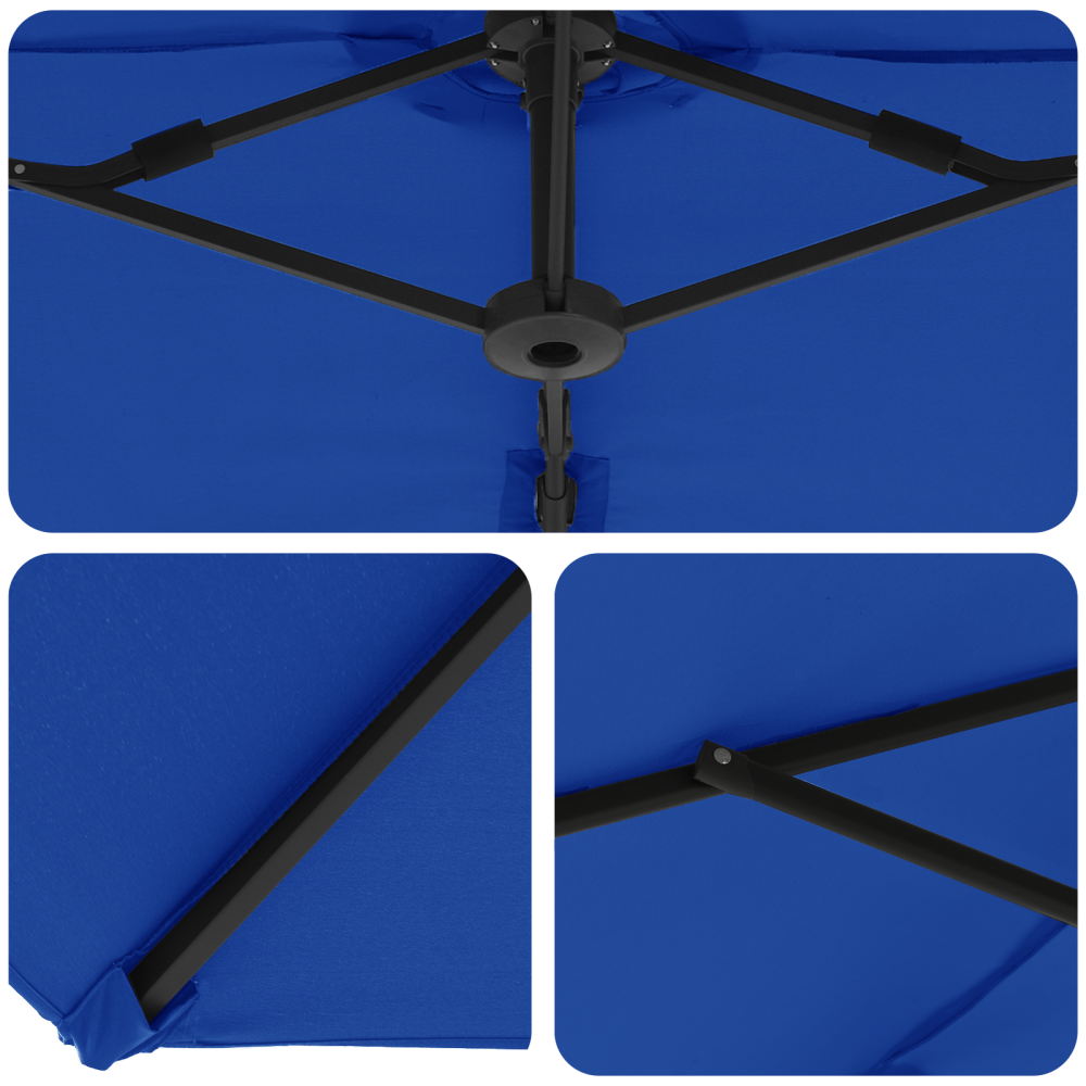Produktbild för Parasoll 372 x 198 x 243 cm Polyester och aluminium Azurblå