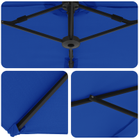 Produktbild för Parasoll 372 x 198 x 243 cm Polyester och aluminium Azurblå