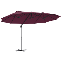 Produktbild för Parasoll Bordeaux Röd 372 x 198 x 243 cm