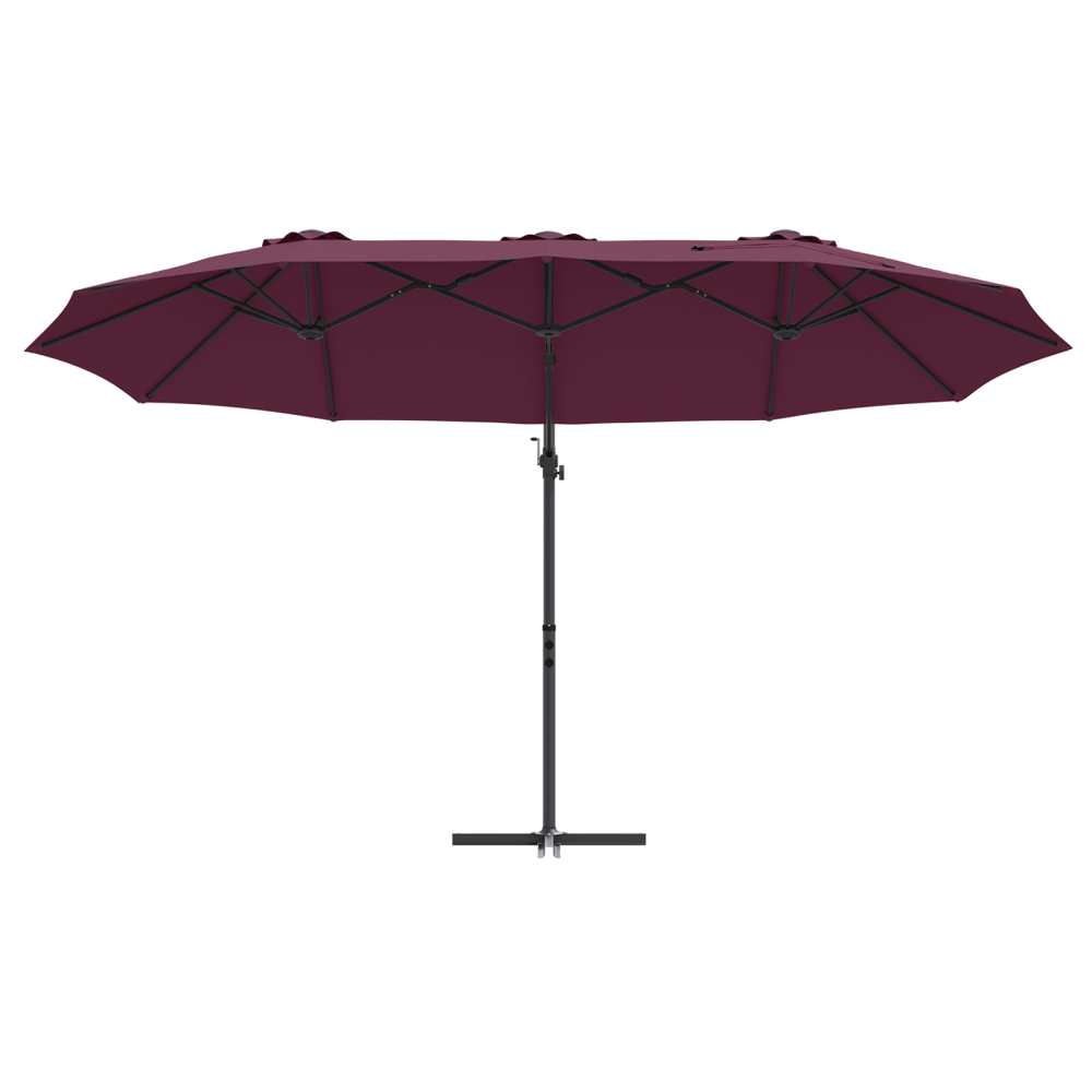 Produktbild för Parasoll Bordeaux Röd 372 x 198 x 243 cm