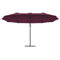Produktbild för Parasoll Bordeaux Röd 372 x 198 x 243 cm