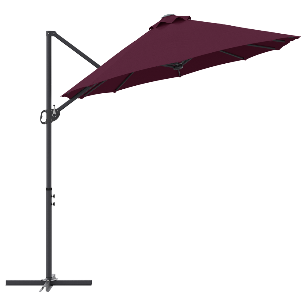 Produktbild för Parasoll Bordeaux Röd 372 x 198 x 243 cm