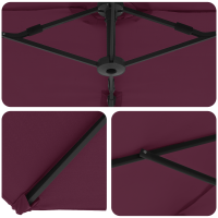 Produktbild för Parasoll Bordeaux Röd 372 x 198 x 243 cm