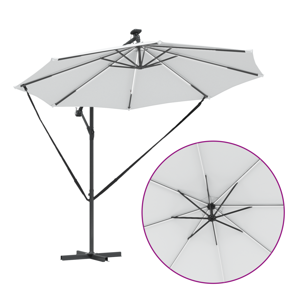Produktbild för Parasoll Sand 294 x 294 x 248 cm Polyester och aluminium