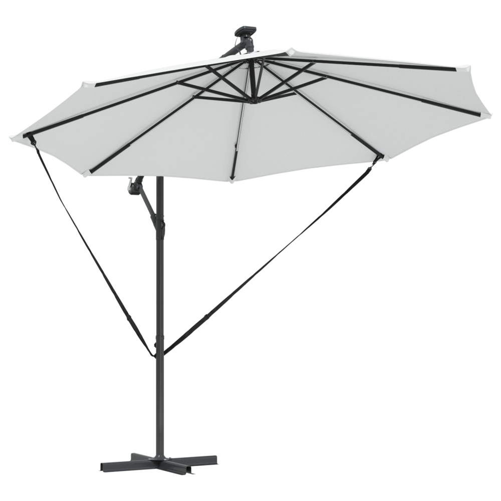 Produktbild för Parasoll Sand 294 x 294 x 248 cm Polyester och aluminium