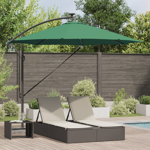 vidaXL Parasoll Grön 294 x 294 x 248 cm Polyester och aluminium