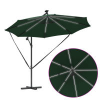 Produktbild för Parasoll Grön 294 x 294 x 248 cm Polyester och aluminium