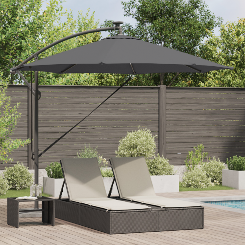 vidaXL Parasoll Antracit 294 x 294 x 248 cm Polyester och aluminium