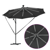 Produktbild för Parasoll Antracit 294 x 294 x 248 cm Polyester och aluminium