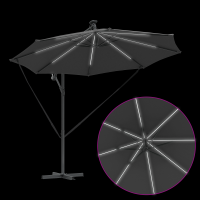 Produktbild för Parasoll Antracit 294 x 294 x 248 cm Polyester och aluminium