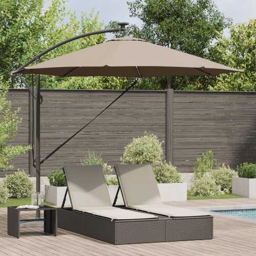 vidaXL Parasoll Taupe 294 x 294 x 248 cm Polyester och aluminium - Parasoll & Övriga Solskydd