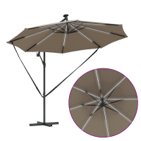Produktbild för Parasoll Taupe 294 x 294 x 248 cm Polyester och aluminium