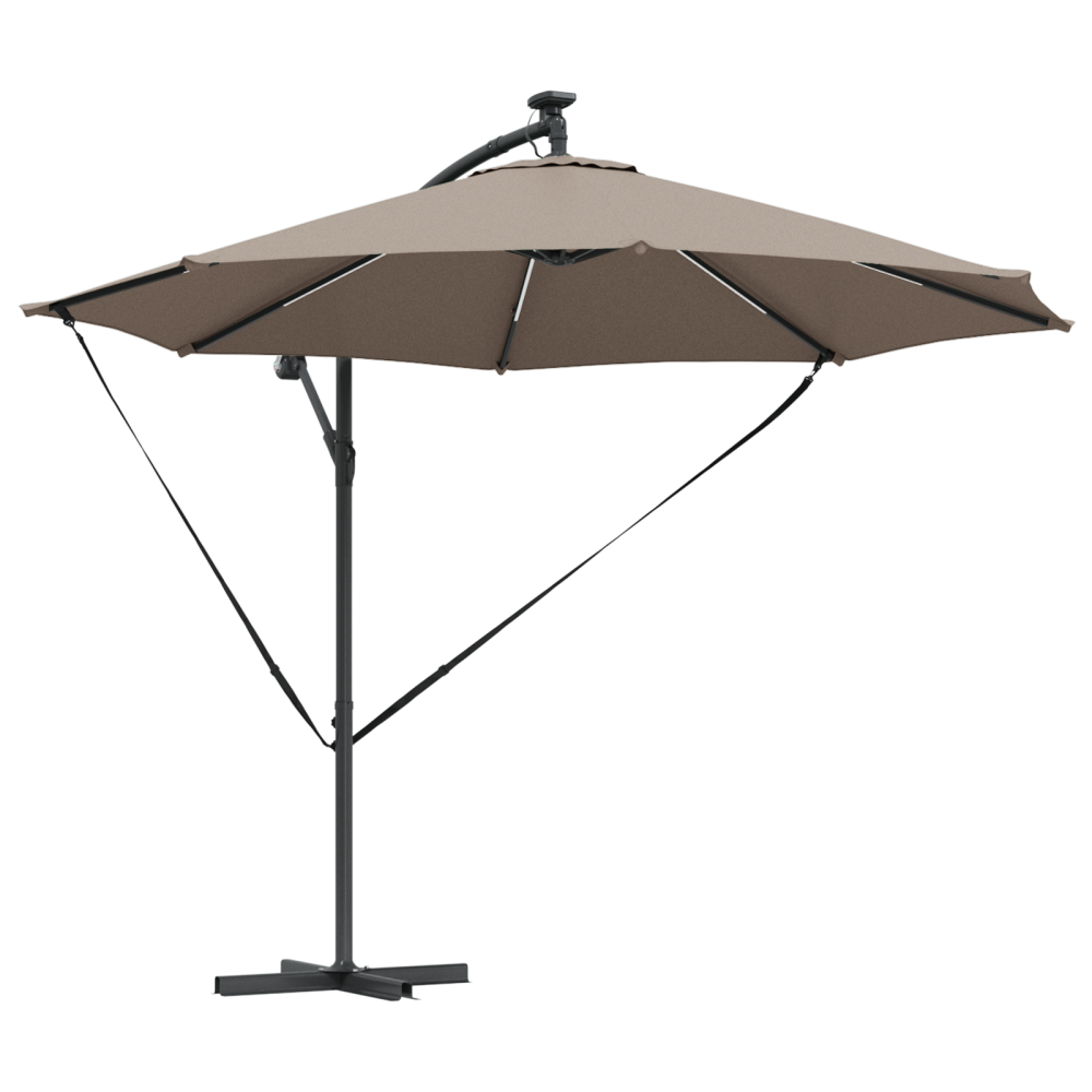 Produktbild för Parasoll Taupe 294 x 294 x 248 cm Polyester och aluminium