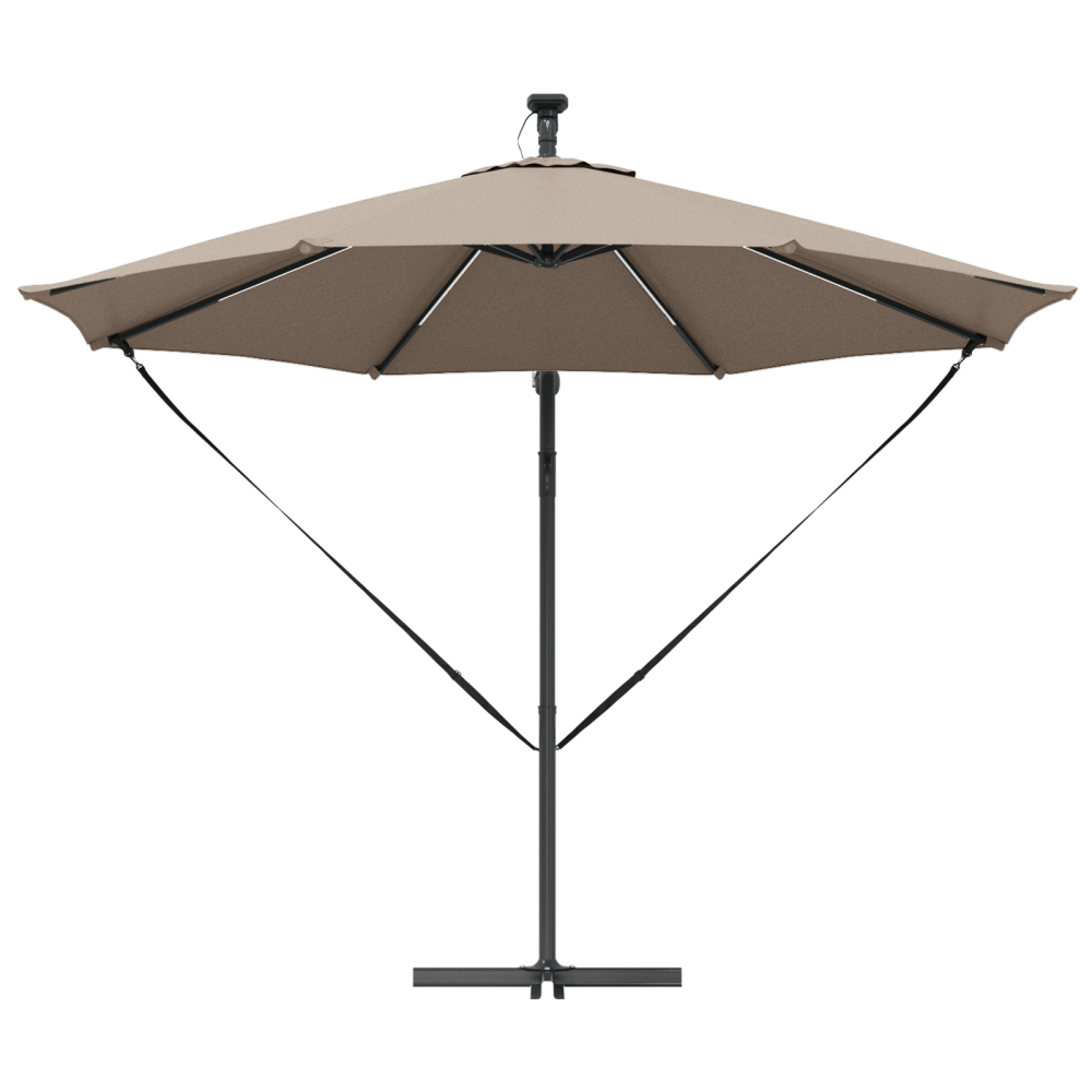 Produktbild för Parasoll Taupe 294 x 294 x 248 cm Polyester och aluminium
