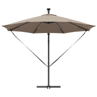 Produktbild för Parasoll Taupe 294 x 294 x 248 cm Polyester och aluminium