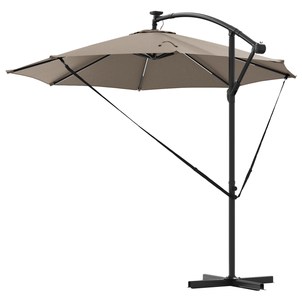 Produktbild för Parasoll Taupe 294 x 294 x 248 cm Polyester och aluminium