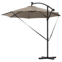 Produktbild för Parasoll Taupe 294 x 294 x 248 cm Polyester och aluminium