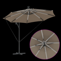 Produktbild för Parasoll Taupe 294 x 294 x 248 cm Polyester och aluminium