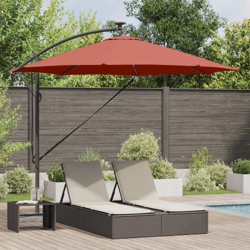 vidaXL Parasoll Terracotta 294 x 294 x 248 cm Polyester och aluminium