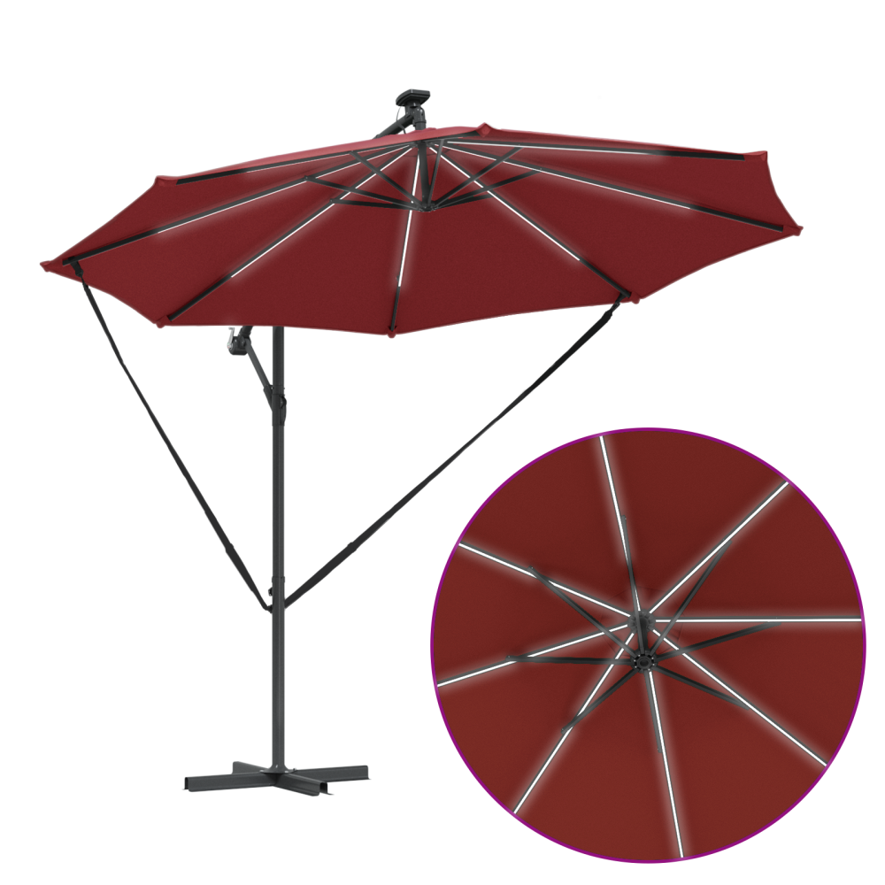 Produktbild för Parasoll Terracotta 294 x 294 x 248 cm Polyester och aluminium