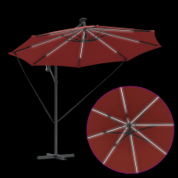 Produktbild för Parasoll Terracotta 294 x 294 x 248 cm Polyester och aluminium