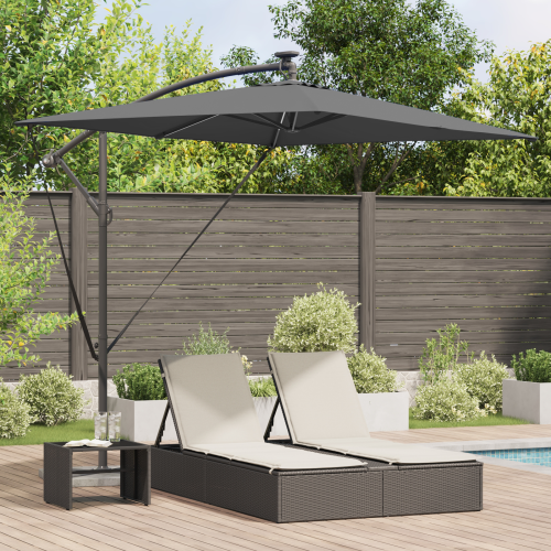 vidaXL Parasoll Antracit 294 x 200 x 270 cm Polyester och aluminium