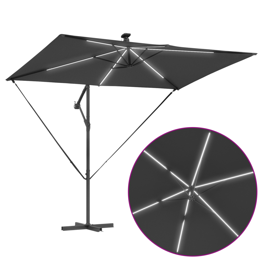 Produktbild för Parasoll Antracit 294 x 200 x 270 cm Polyester och aluminium