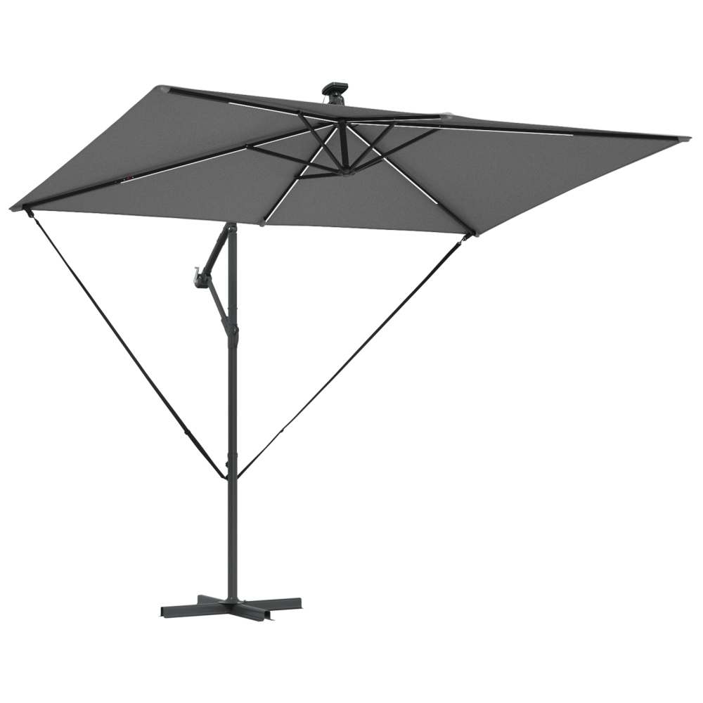 Produktbild för Parasoll Antracit 294 x 200 x 270 cm Polyester och aluminium