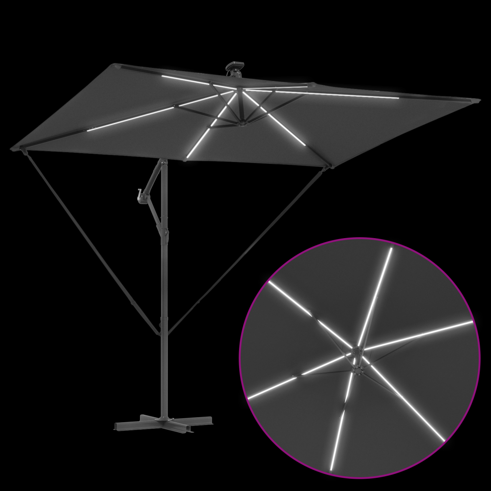 Produktbild för Parasoll Antracit 294 x 200 x 270 cm Polyester och aluminium