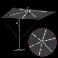 Produktbild för Parasoll Antracit 294 x 200 x 270 cm Polyester och aluminium