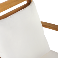 Produktbild för Stol 2 Stycke Brun och Kräm 65 x 60 x 76,5 cm Massivt teakträ