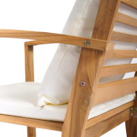 Produktbild för Stol 2 Stycke Brun och Kräm 65 x 60 x 76,5 cm Massivt teakträ
