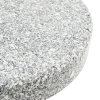 Produktbild för Parasollfot 29,8kg Grå Granit och Rostfritt Stål Rund
