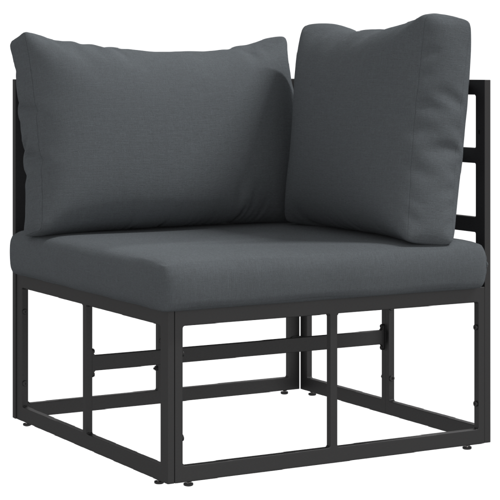 Produktbild för Utomhus Möbler Svart och Anthracit 71,5 x 71,5 x 71 cm Metall